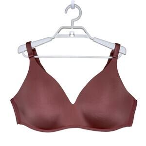 SOMA Vanishing 360 Wireless Bra Pink Mauve Lightly Padded Smoothing Sz 42C